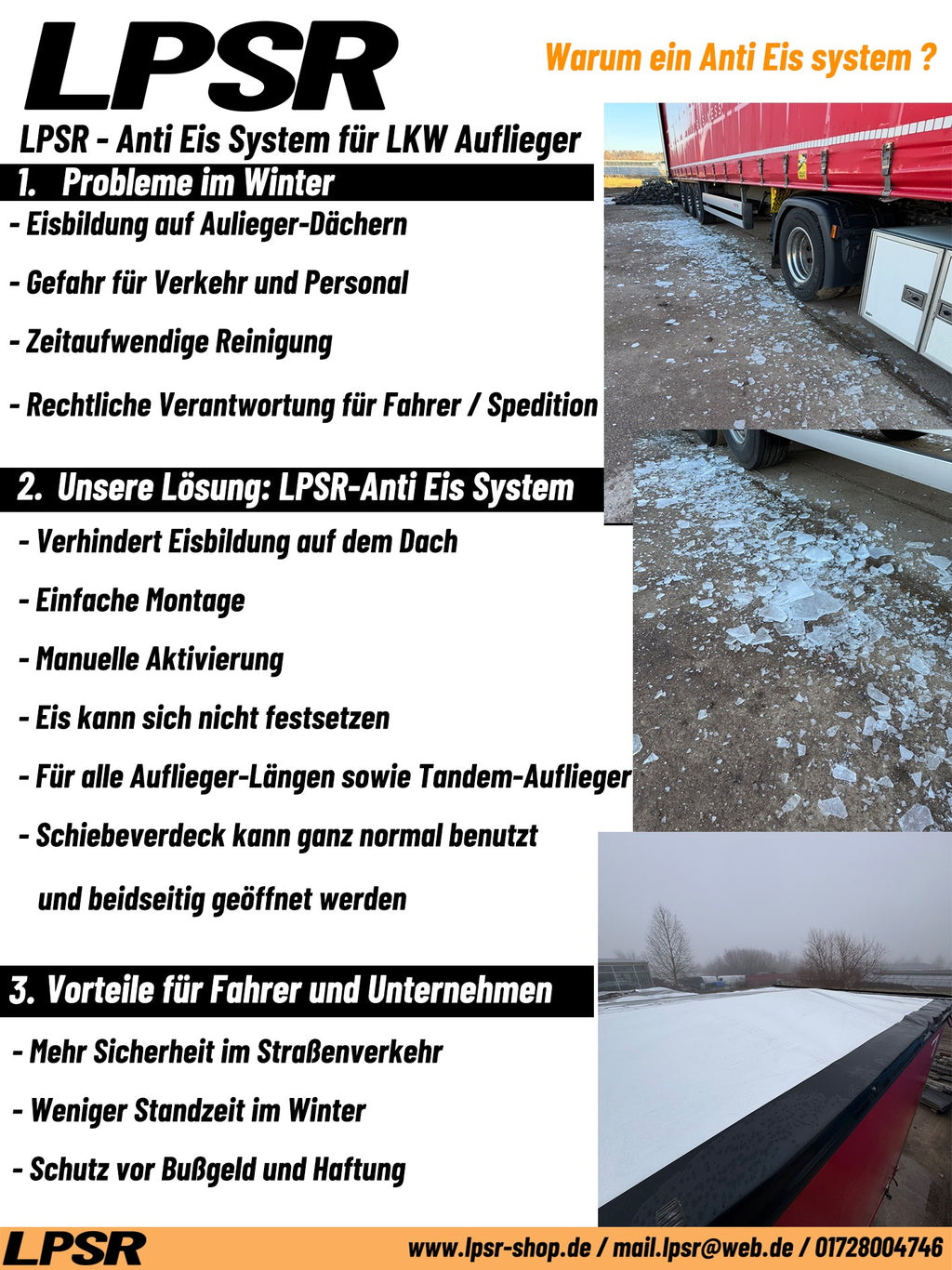 LPSR - Anti Eis System für LKW Auflieger