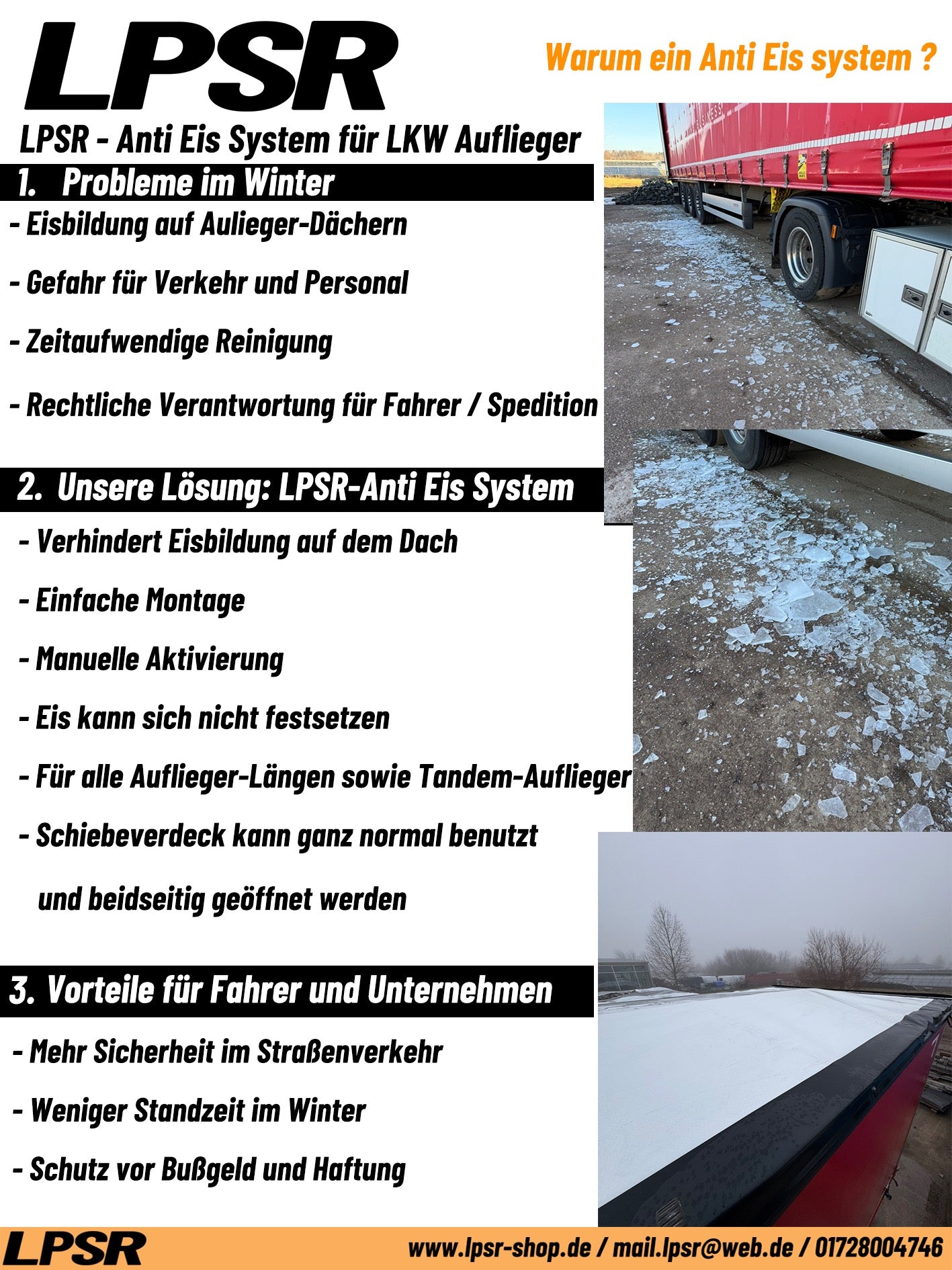 LPSR - Anti Eis System für LKW Auflieger